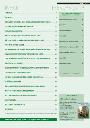 FORSTMASCHINEN-PROFI Februar 2019 (Einzelheft)