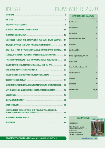 FORSTMASCHINEN-PROFI November 2020 (Einzelheft)
